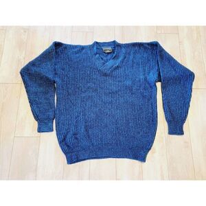 Playboy Sweater L Blue/Black Special‎ Edition Vintage 1970/80 Men's Prop Madmen